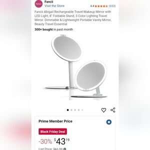 Fancii Abigail Rechargeable Travel Mirror